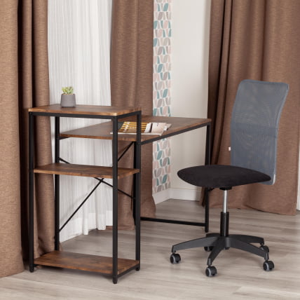 Кресло СТАРТ флок/ткань, черный/серый, 35/В-12 / START 35/W-12_11