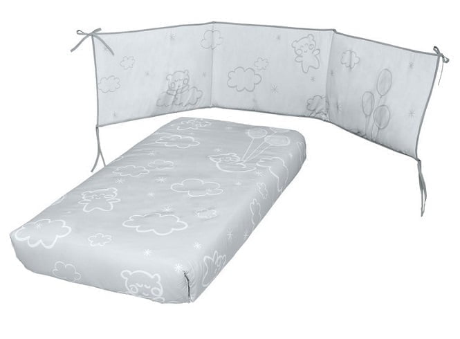 Набор Микуна Долсе Лусе покрывало+борт 120кс60 ТКС-1650 Грей / Micuna Dolce Luce 120x60 TX-1650 Grey_0