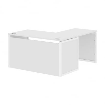 Стол письменный угловой левый КСТЕН-КП КСКПCТ 1415Х Л Белый / XTEN-QP XQPCT 1415H L_0