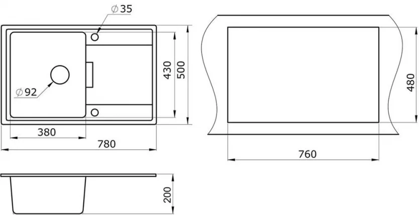 Кухонная мойка ГРАНУЛА 7804 Антик / GRANULA_1