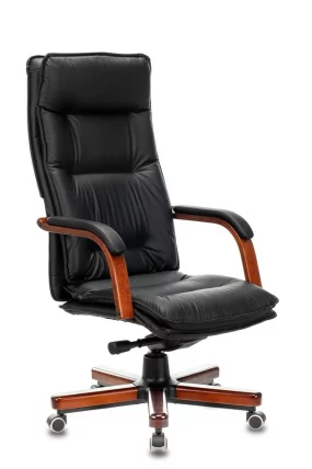 Кресло руководителя Бюрократ Т-9927ВАЛНУТ/БЛАCК / T-9927WALNUT/BLACK_0