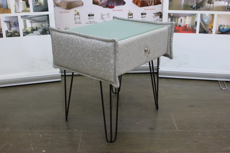 Тумбочка Лейд в ткани Тафт на опорах CХКС / Taft CHX_0