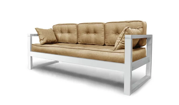 Диван трехместный ДЕмоку Д-3 бежевый_белый / DEmoku_0