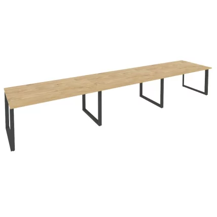 Стол переговорный (3 столешницы) ОНИКС О.МО-ПРГ-3.4 Тиквуд Светлый/Антрацит / ONIX O.MO-PRG-3.4_0