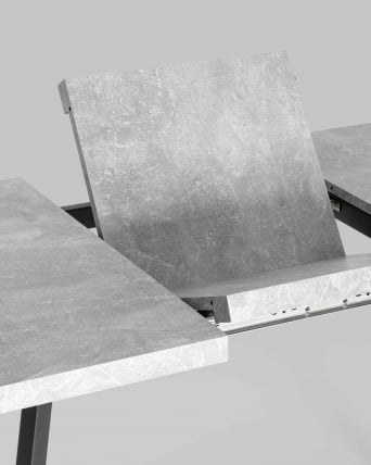 Стол обеденный раскладной Плаин 116-158 Бетон-черный / Plain_4