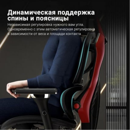 Эргономичное компьютерное кресло (для геймеров) Еурека ТЙПХОН, Ред / Eureka TYPHON, Red_7