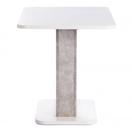 Стол обеденный ГЕНТ ЛДСП, 110-145кс68,6кс75,5 см, Белый/Бетон / GENT 110-145x68,6x75,5_2