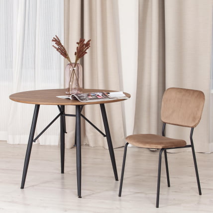 Стул CАРОЛ (мод. УC06) металл, вельвет, 45 х 56 х 82 см, Бровн (коричневый) ХЛР11 / черный / CAROL (mod. UC06) Brown HLR11_7