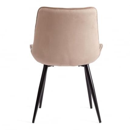 Стул АБРУЗЗО ( мод. 8060 ) металл/вельвет, 52 х 63 х 85 см, бежевый (ХЛР 8)/черный / ABRUZZO mod. (HLR_3