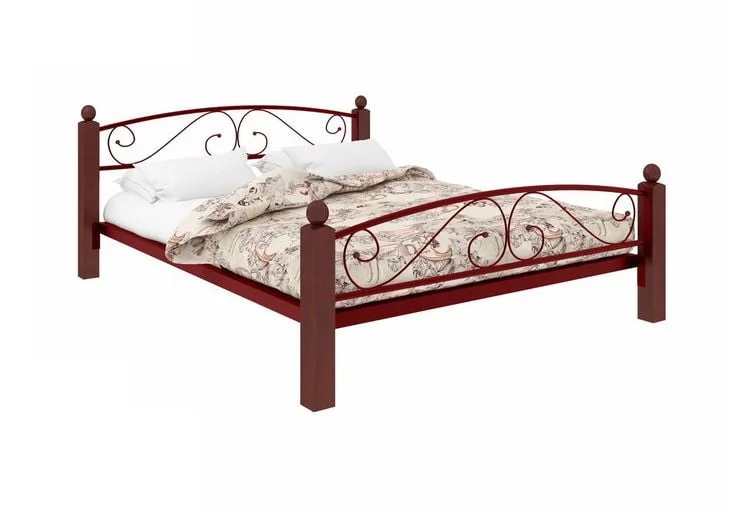 Кровать Вероника Лукс Плус 1200х1900 Красная / Lux Plus_0