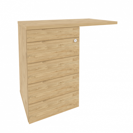 Тумба приставная (ТИП-ОН) (универсальная л/пр) ОНИКС О.ТПУ-4 ТИП Тиквуд Светлый / (TIP-ON) ONIX O.TPU-4 TIP_0