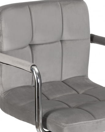 Стул барный ДОБРИН КРУГЕР АРМ Серый велюр МДЖ9-75 / DOBRIN KRUGER ARM MJ9-75_6