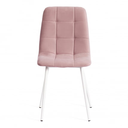 Стул CХИЛЛЙ МАКС Велюр/металл , 45 х 54 х 90 см , пыльно-розовый/белый / CHILLY MAX_4