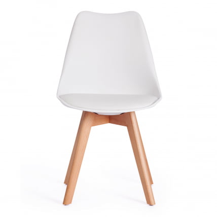 Стул ТУЛИП (мод. 73) / 1 шт. в упаковке дерево/пластик/ПУ, 48.5*52.5*83cм, белый / TULIP (mod. 48.5*52.5*83cм,_4