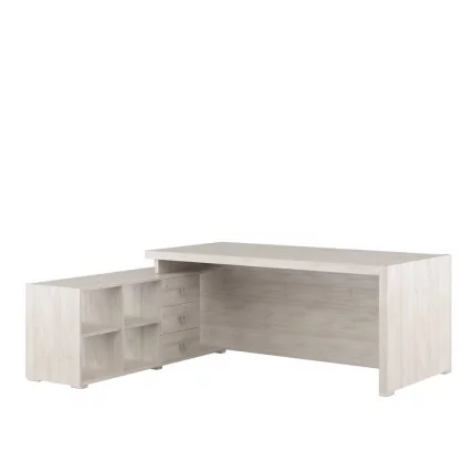 Стол письменный на опорной тумбе, левый СОЛ29711202 Светлый дуб / SOL29711202_0