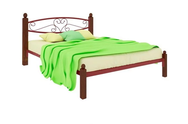 Кровать Каролина Лукс 1400х2000 Красная / Lux_0