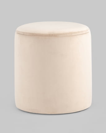 Пуф Такс велюр (молочный) / Taks_2