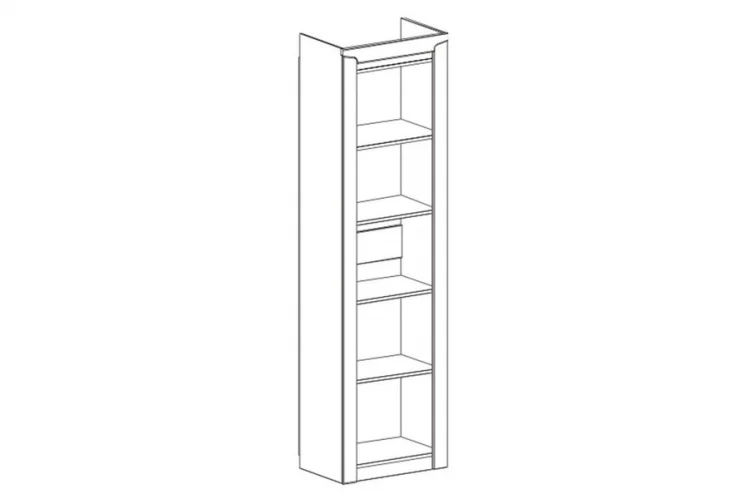 Шкаф однодверный со стеклом Соренто 11 Дуб Стирлинг_1