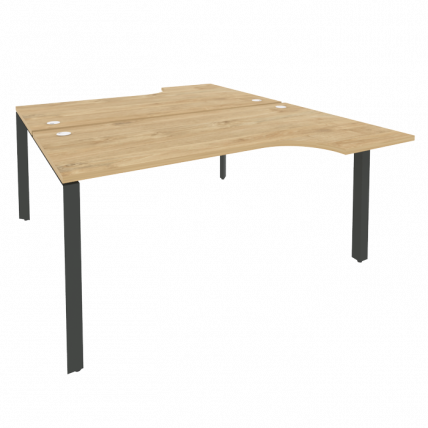 Рабочая станция на П-образном м/к ОНИКС О.МП-Д.СА-1 Тиквуд Светлый/Антрацит / ONIX O.MP-D.SA-1_0