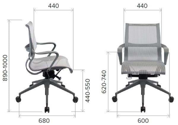Премиум кресло Еверпроф Чикаго Грей Сетка Зеленый / Everprof Chicago Grey_6