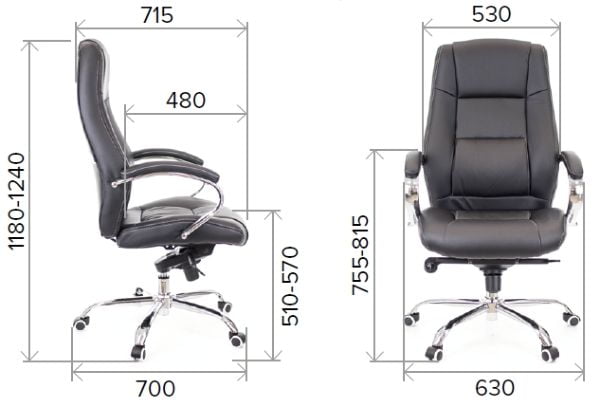 Кресло руководителя Еверпроф Крон М Кожа Бежевый / Everprof Kron M_3