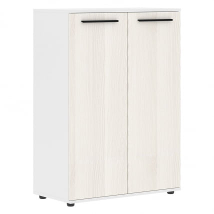 Шкаф с глухими средними дверьми ЕДИС ЕМCС 85.1 Ясень Траун Черный Белый / EDIS EMCS_0