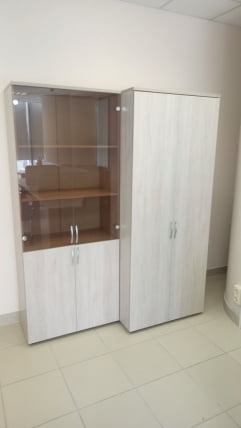 Шкаф для одежды глубокий Глассй 6.19.302 Дуб сантана светлый / Glassy_2