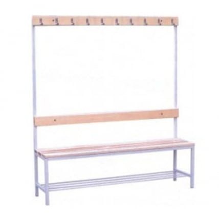 Скамья для спортивных раздевалок 1500 односторонняя с полкой под обувь_0