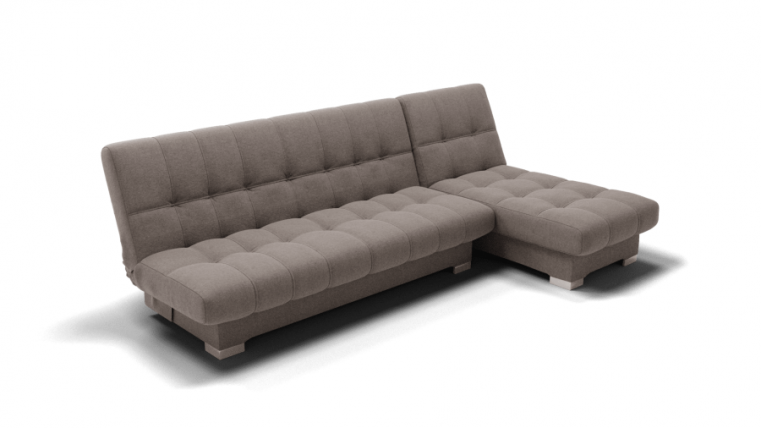 Диван Хьюстон-2 угол левый/правый (ЗР) Цвет фасада: Серо коричневый; Тип: Левый/правый; Материал фасада: Металл/Велюр_0