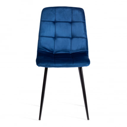 Стул CХИЛЛЙ (мод. ДЖСC-220) Велюр/металл , 44,5х52,5х88 см, Блуе (синий) ХЛР64 / черный / CHILLY (mod. JSC-220) Blue HLR64_4