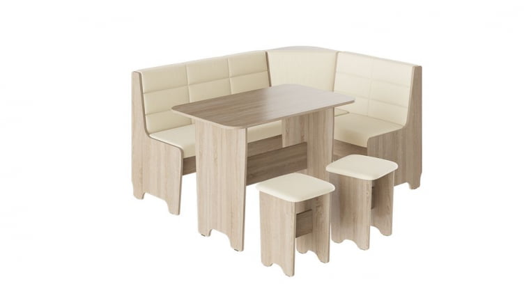 Кухонный уголок Техас Исп.2 Дуб Сонома/Кашемир Крем_0