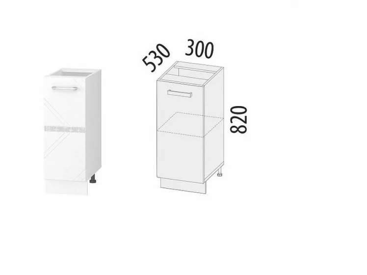 Напольный шкаф (лев/прав) Бьянка 102.55_1