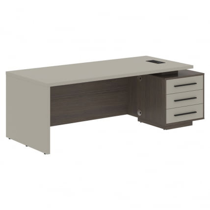 Стол руководителя правый ВЕЛИОН ВCТ 2290 Р Аметист Дуб Сильвер / VELION VCT R_0