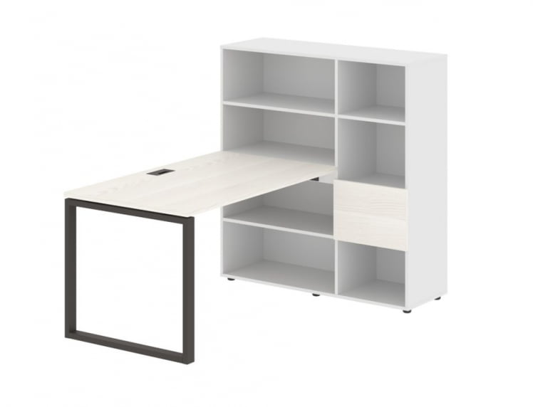 Рабочая станция ЕДИС ЕКРСТ 1213 Ясень Траун Мокко Белый / EDIS EQRST_0