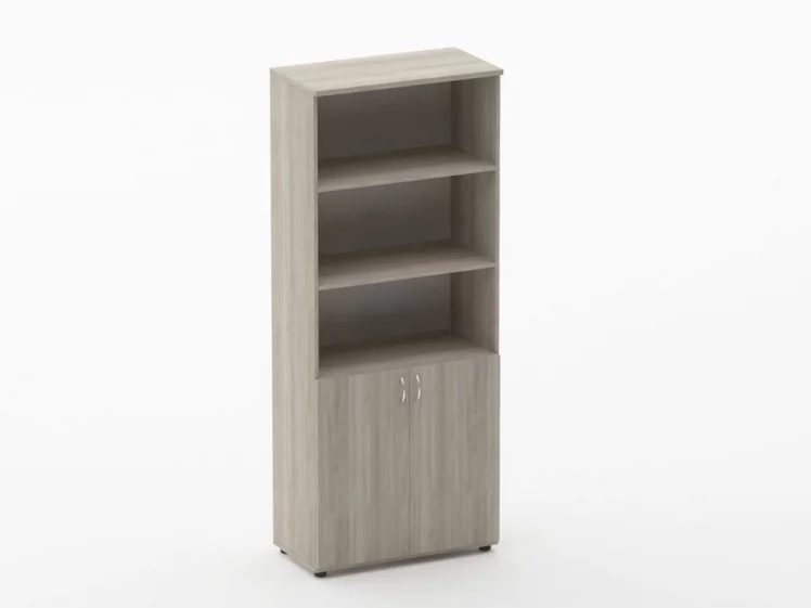 Шкаф высокий полуоткрытый Твин 16.16.141 Дуб Сантана светлый / Twin_0