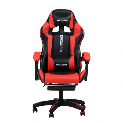 Кресло 1206 КИНГКУЕЕН цвет черный/красный с массажем 1206-блаcк-ред-масс / KINGQUEEN 1206-black-red-mass_1