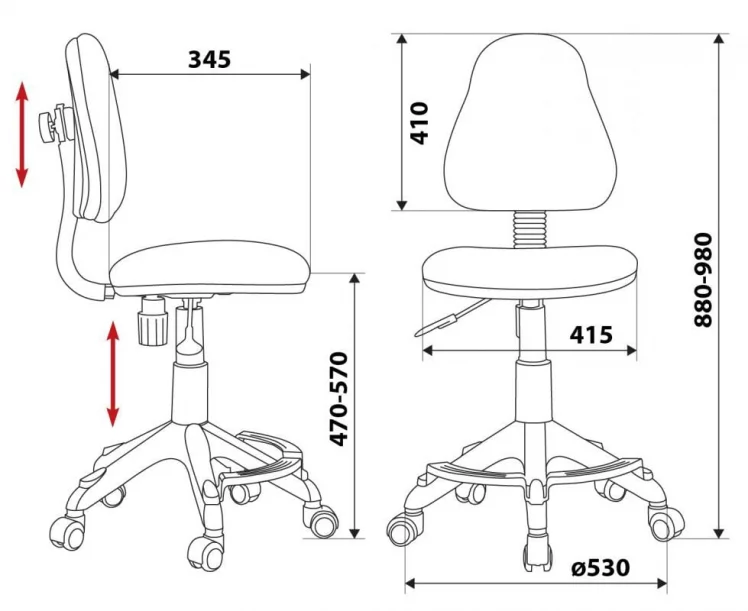 Кресло детское Бюрократ КД-4-Ф/ТВ-55 / KD-4-F/TW-55_4