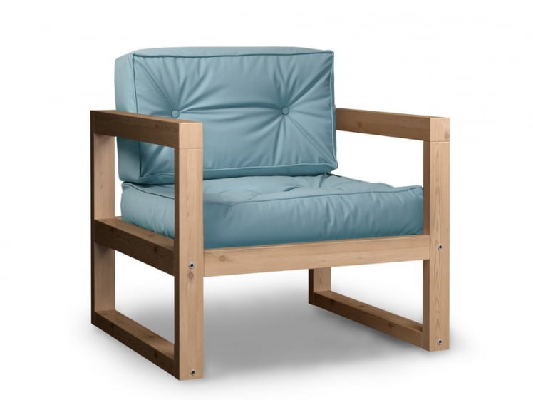 Диван одноместный ДЕмоку Д-1 бежевый-холодный серый / DEmoku_0