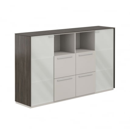 Шкаф средний с ящиками Атлас НЗ-0336.БТ.ГС Бренсон Трюфель Серый камень / Atlas NZ-0336.BT.GS_0