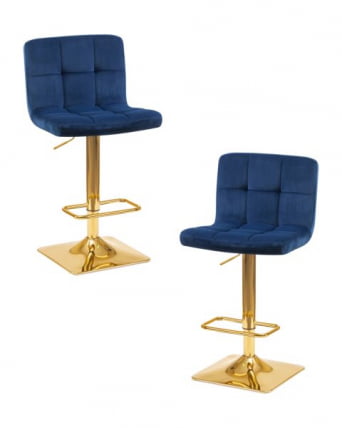 Стул барный ДОБРИН ГОЛДИЕ (синий велюр (МДЖ9-117)) 2 шт / DOBRIN GOLDIE (MJ9-117))_0