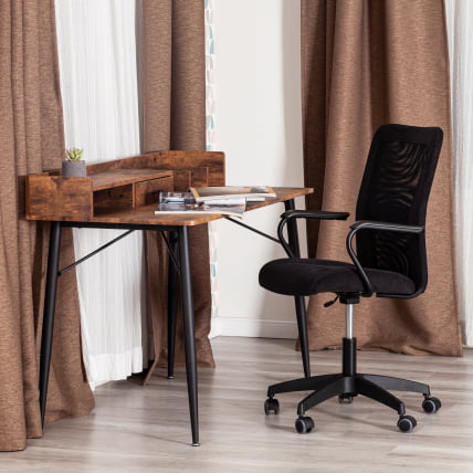 Кресло СТАФФ флок/ткань, черный, 35/В-11 / STAFF 35/W-11_11