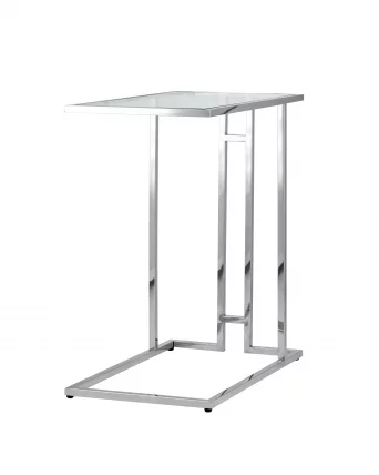 Журнальный столик Бостон 50кс32 Серебро стекло прозрачное / 50x32_0