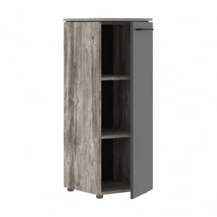 Шкаф-колонка с глухой средней дверью МОРРИС ТРЕНД ММC 42.1 Сосна Нордик Антрацит / MORRIS TREND MMC_1
