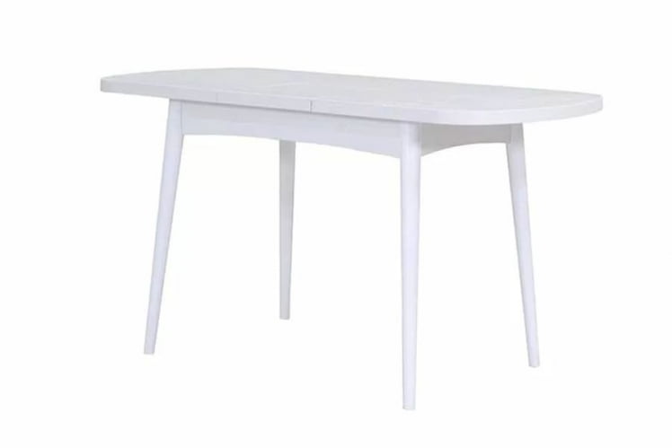 Стол раскладной Ялта с цилиндрическими опорами Белый Анкор светлый_1