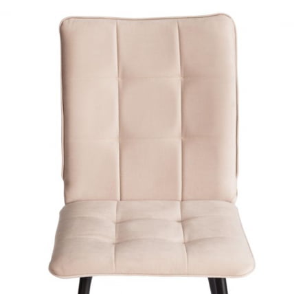 Стул обеденный Бари (2 шт. в упаковке) ЛТ, велюр, бежевый/черный, 7, 41х55х89 см / Bari LT,_6