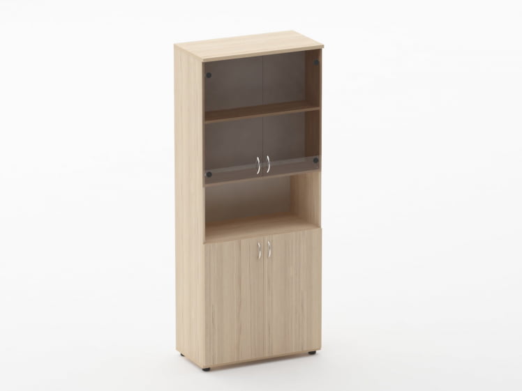 Шкаф высокий со стеклом и нишей Твин 16.16.161 Туя / Twin_0