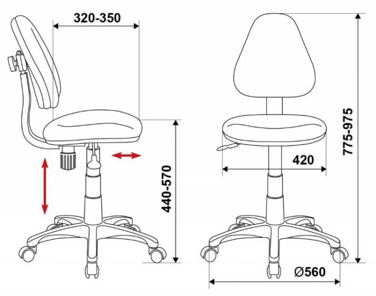 Кресло детское Бюрократ КД-4/ТВ-55 голубой / KD-4/TW-55_6