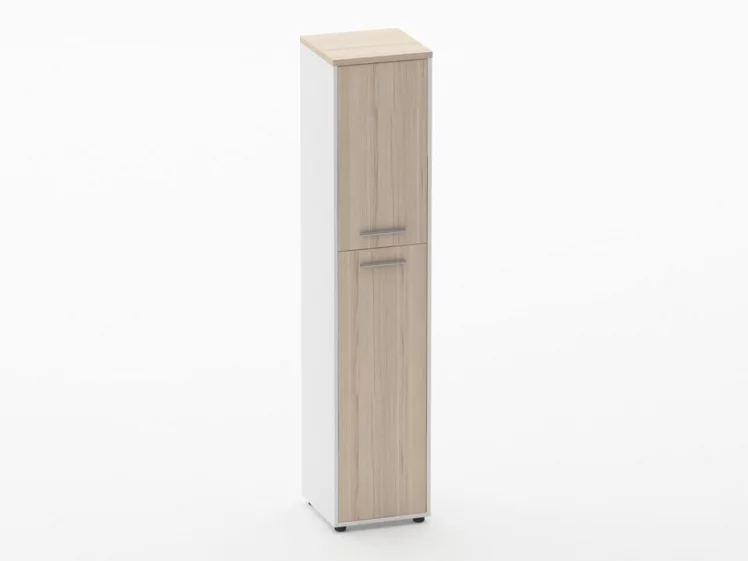 Шкаф 4 узкий закрытый Дека 10.19.14Пр Туя/Белый / Deka_0