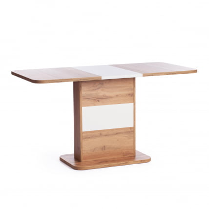 Стол обеденный СМАРТ ЛДСП, 105-140х68,6х75 см, Дуб вотан/Белый / SMART_5