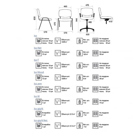 Офисный стул Исо блаcк С6 / Iso black S6_1